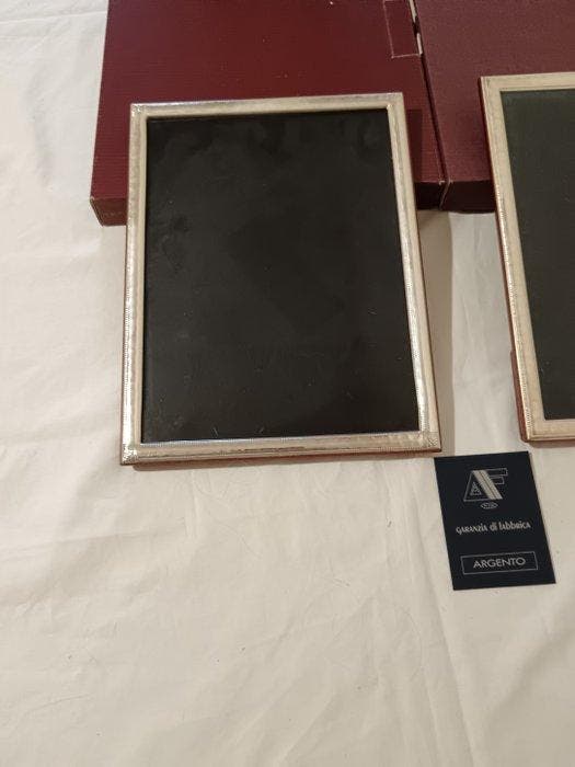Argenti Firenze - Fotolijst (2) - Zilverlaminaat, Antiek en Kunst, Curiosa en Brocante