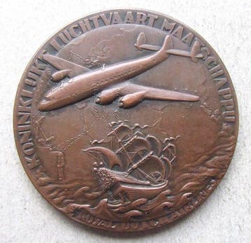 Nederland. Medal KLM 30-jarig bestaan 1949 en 50 jaar