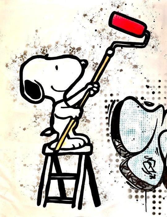 Moabit - Snoopy X The Painter //Diptych// XL, Antiquités & Art, Art | Objets design