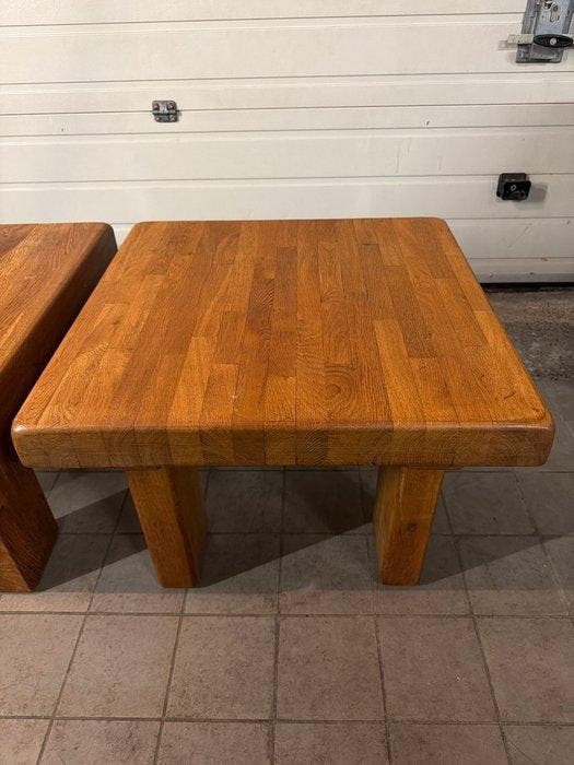 Salontafel (2) - Eik - brutalist, Antiquités & Art, Curiosités & Brocante