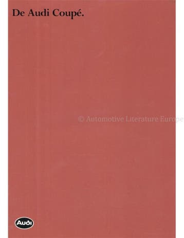 1983 AUDI COUPE BROCHURE NEDERLANDS