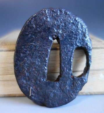 small tsuba ume silver inlay - - Tuba - Japon (Sans prix de