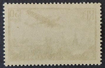 Frankrijk 1936 - Vliegtuig boven Parijs, 50 f. groen - Yvert, Gestempeld