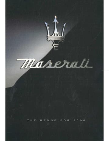 2000 MASERATI PROGRAMMA BROCHURE ENGELS, Nieuw