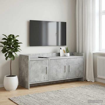vidaXL TV Kast 102 x 33 x 47 cm Betongrijs Bewerkt hout, Huis en Inrichting, Verzenden, Nieuw