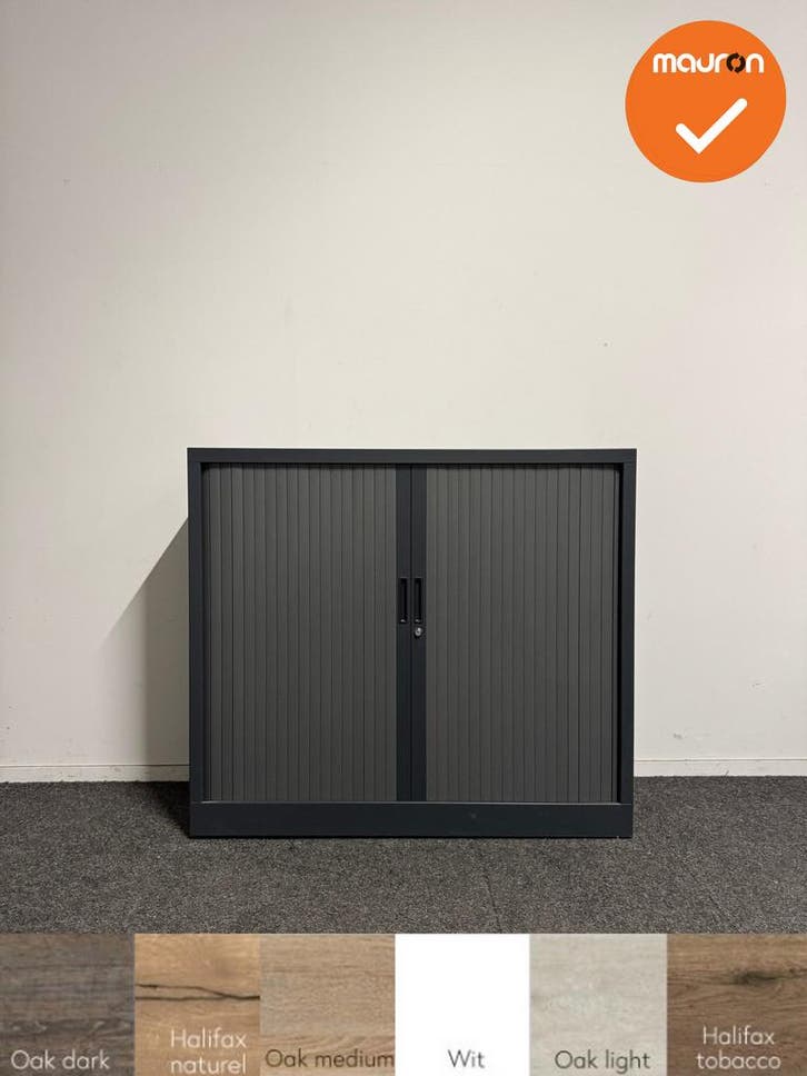 Roldeurkast - basic - antraciet - grijze deuren  - 105x120x4, Zakelijke goederen, Kantoor en Winkelinrichting | Kantoormeubilair en Inrichting