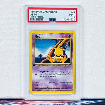 Pokémon Graded card - ABRA #43 1ST EDITION - Pokémon - PSA 9