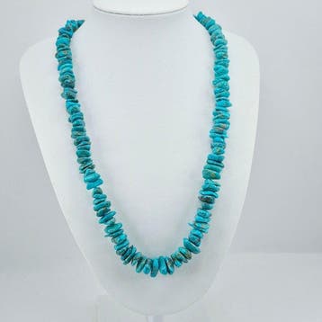 Turquoise - Zilver - Halsketting - Turkoois Americano