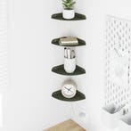 vidaXL Zwevende plank met plank 4 pcs Olijf Groen 15 x 15 x, Verzenden