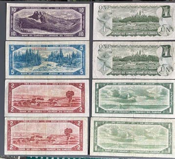 Canada. - 8 Banknotes - Various Dates (Zonder minimumprijs)