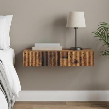 vidaXL Wandgemonteerde Zijtafel 87,5 x 34,5 x 17 cm Bewerkt, Verzenden, Nieuw