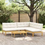 vidaXL 4 Stuk Tuinpallet Sofa Eenheden Massief Acacia Hout, Tuin en Terras, Verzenden, Nieuw