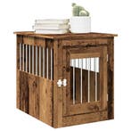 vidaXL Hondenbench 55x75x65 cm bewerkt hout oud houtkleurig, Verzenden