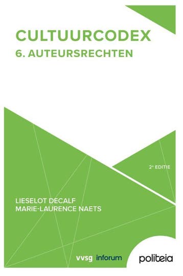 Cultuurcodex Deel 6: Auteursrechten - 2E Editie | VVSG vzw, Verzenden, VVSG vzw