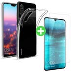 Huawei P30 Lite Transparant TPU Hoesje + Screen Protector, Telecommunicatie, Verzenden, Nieuw