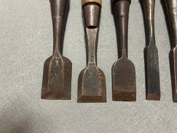 Vintage Japanese Chisel Set (Oire Nomi) - 10 Pieces -