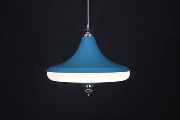 Massive Belgium - Lampe - Bleu, blanc, chrome - Métal,