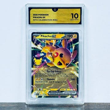 Pokémon Graded card - Pikachu ex 054- 30th Anniversary –, Nieuw