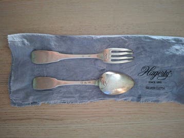 Service de table (2) - Argent 950, Antiquités & Art