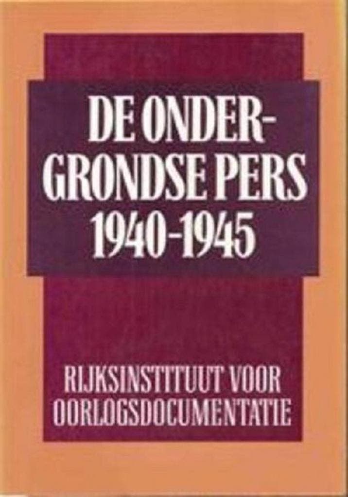 ONDERGRONDSE PERS 1940-1945 9789021837468 Marjolein Winkel, Livres, Histoire mondiale, Envoi
