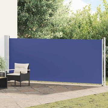 vidaXL Tuinscherm uittrekbaar 600x160 cm blauw, Verzenden, Nieuw
