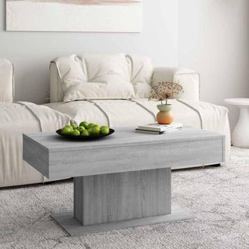 vidaXL Salontafel 96x50x45 cm bewerkt hout grijs sonoma, Verzenden, Nieuw