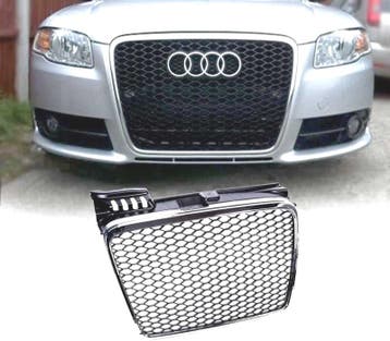 CALANDRE AUDI A4 B7 LOOK RS NOIR CHROMÉ, Verzenden