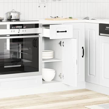 vidaXL Onderkast Kalmar bewerkt hout wit, Verzenden, Nieuw