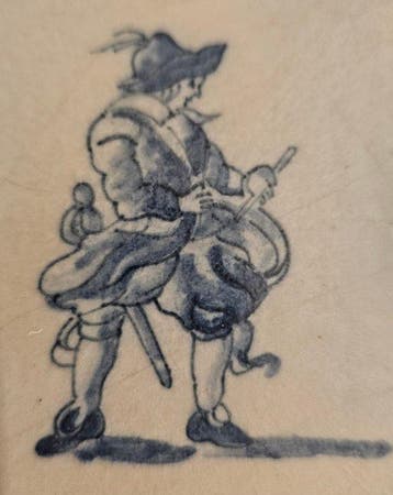Tegel - 1650-1700 - Delftse tegel van een trommelaar