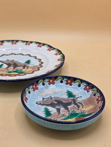 émaux de longwy - Assiette (2) - Faïence, Antiquités & Art