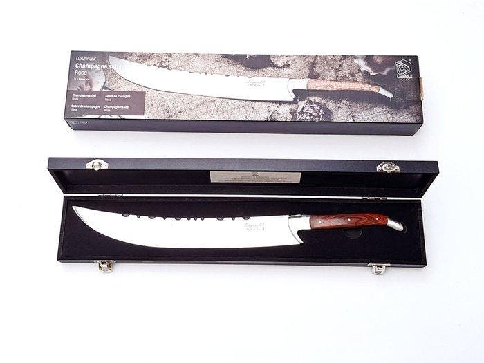 Laguiole Champagne Saber - Rose Wood - sabre sable sabel, Verzamelen, Wijnen