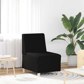 vidaXL Modulaire bank zonder armleuningen zwart 55 cm stof, Huis en Inrichting, Verzenden, Nieuw