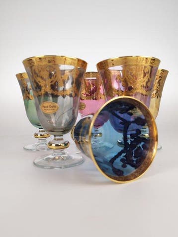 SECOLOVENTESIMO - Kelk (6) - 24 kt goud - 6 goudkleurige en