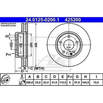 ATE - remschijven set - mercedes a 246 (model, Auto-onderdelen, Verzenden, Nieuw