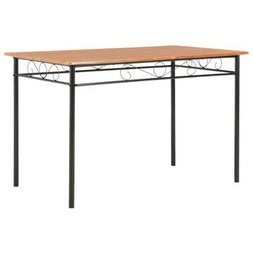 vidaXL Eettafel 120x70x75 cm MDF bruin, Verzenden