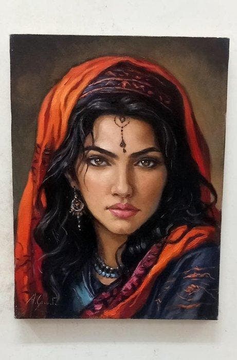 Alessandro Granata (1989) - Bellezza orientale, Antiek en Kunst, Kunst | Schilderijen | Klassiek