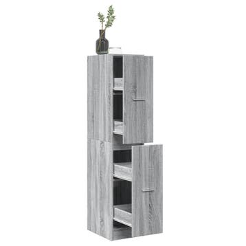 vidaXL Apothekerskast 30x41x144,5 cm bewerkt hout grijs, Verzenden