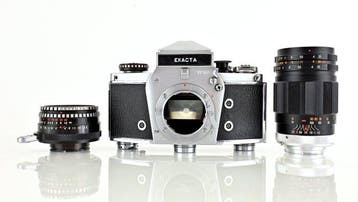 Exakta VX1000 + 50mm en 135mm lenzen Analoge camera, Nieuw