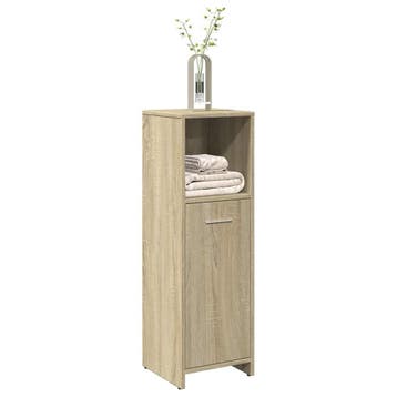 vidaXL Badkamerkast 30x30x95 cm spaanplaat sonoma, Verzenden, Nieuw