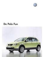 2004 VOLKSWAGEN POLO FUN BROCHURE NEDERLANDS, Boeken, Catalogussen en Folders, Ophalen of Verzenden, Nieuw