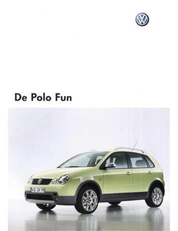 2004 VOLKSWAGEN POLO FUN BROCHURE NEDERLANDS, Ophalen of Verzenden, Nieuw