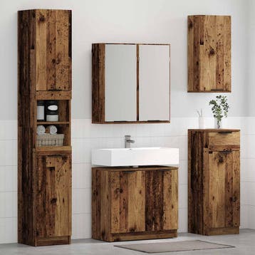 vidaXL Badkamermeubel Set 3 st Oudhout 64,5 x 33,5 x 59 cm, Verzenden, Nieuw
