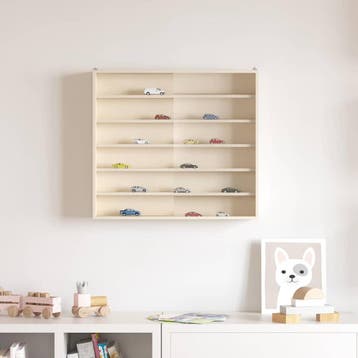vidaXL Wanddisplaykast met plank Beige 60 x 8,5 x 54 cm, Huis en Inrichting, Verzenden, Nieuw
