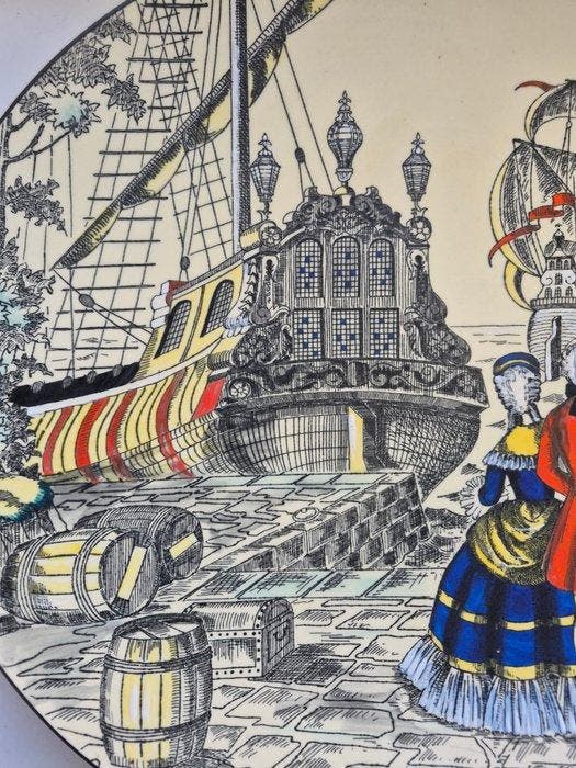 Longwy - Pierre Mignon - Schotel - Aardewerk, Antiek en Kunst, Antiek | Glaswerk en Kristal