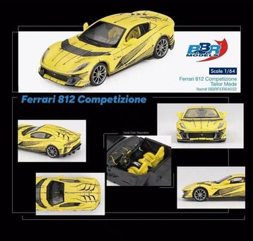 BBR Models 1:64 - Modelauto - Ferrari 812 Competizione, Nieuw