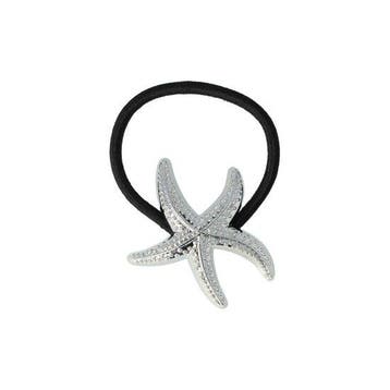 Haarelastiek – Cuff 5cm – Zeester Ornament – Metaalaccent –, Nieuw