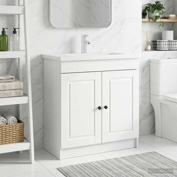 vidaXL Badkamer onder Wastafel Kast Wit 78,5 x 37,5 x 81 cm, Verzenden, Nieuw