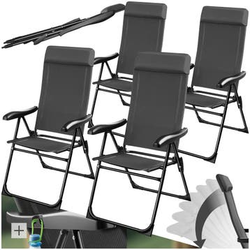 Inklapbare campingstoel Müritz met hoofdkussen, aluminium, Caravans en Kamperen, Verzenden, Nieuw