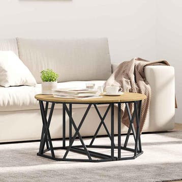 vidaXL Salontafel Artisan Eiken 80 x 80 x 42 cm, Verzenden, Nieuw