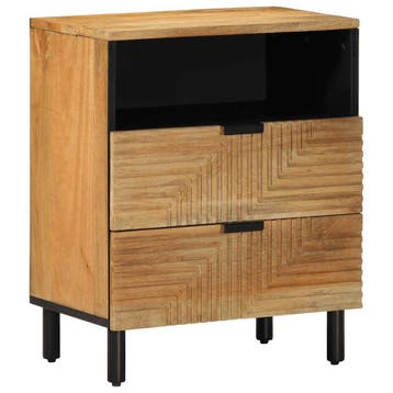 vidaXL Nachtkastje 50x33x60 cm massief mangohout bruin, Verzenden, Nieuw